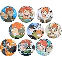 日向翔陽ステッカー＋色紙4枚＋ブロマイド＋クリアカード＋缶バッチ13個セット 日向翔陽 缶バッジ Ver.1.0 [ハイキュー!!] | キャラクター公式